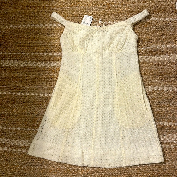 Free People Dresses & Skirts - Free People Berry Kiss Eyelet Off the Shoulder Mini Dress